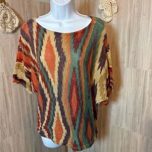 Lauren Ralph Lauren Beige and Purple Top